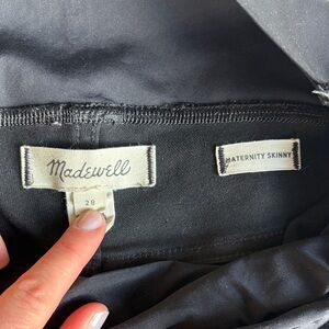 Madewell maternity skinny jeans size 28, black, EUC